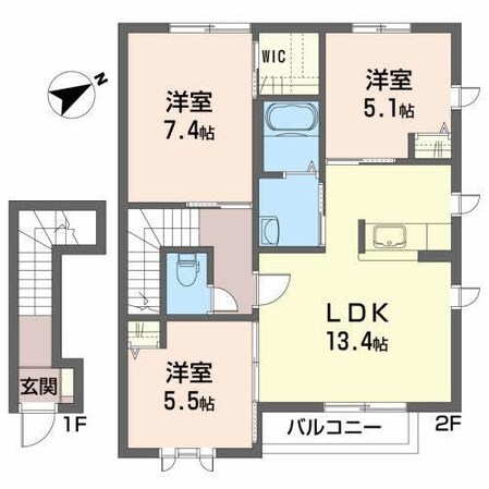 サンライズＢの物件間取画像